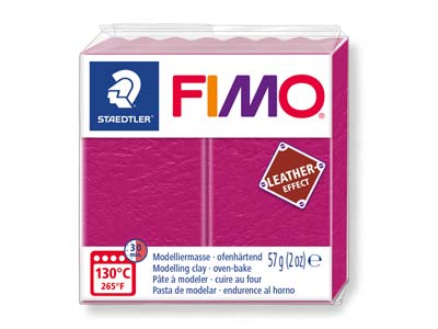 Fimo Leather Effect Berry 57g      Polymer Clay Block Fimo Colour     Reference 229