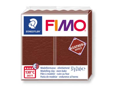 Fimo Leather Effect Nut 57g Polymer Clay Block Fimo Colour Reference    779