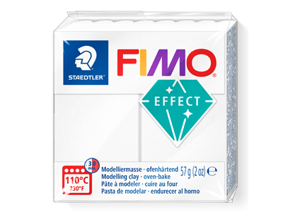 Fimo Effect Translucent White 57g  Polymer Clay Block Fimo Colour     Reference 014