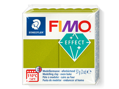 Fimo Effect Metallic Green 57g     Polymer Clay Block Fimo Colour     Reference 51