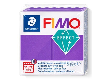 Fimo Effect Metallic Lilac 57g     Polymer Clay Block Fimo Colour     Reference 61 - Standard Image - 1