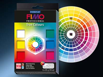 A Fimo Professional Polymer Clay True Colors Mixing Chart - Poly Clay Play