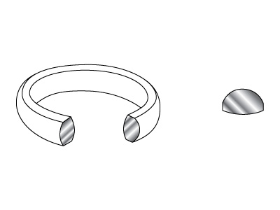 18r Court Wedding Ring 5.0mm, Size R, 8.1g Medium Weight, Hallmarked, Wall Thickness 1.98mm, 100%        Recycled Gold - Standard Image - 3