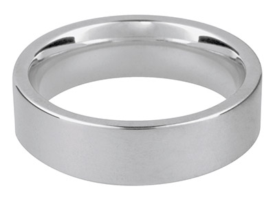 18ct White Gold Easy Fit           Wedding Ring 2.5mm, Size L, 3.2g   Medium Weight, Hallmarked, Wall    Thickness 1.41mm, 100 Recycled    Gold