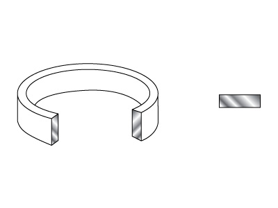 Silver Flat Wedding Ring 3.0mm,    Size P, 2.7g Heavy Weight,         Hallmarked, Wall Thickness 1.35mm, 100% Recycled Silver - Standard Image - 3