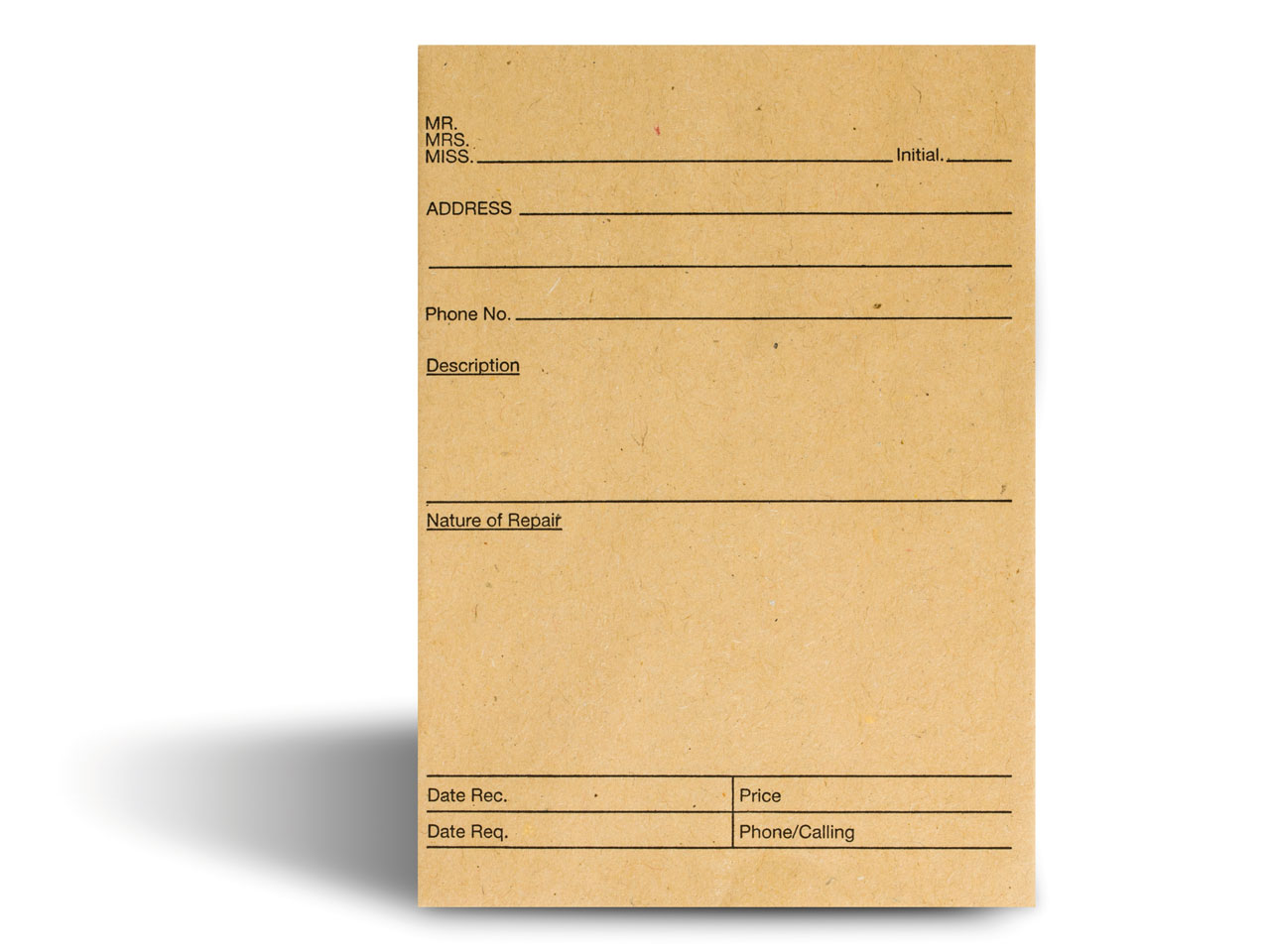 Repair Envelopes With Printed      Format Pack of 100