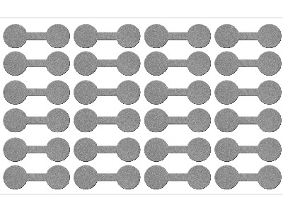 Silver Dumbbell Jewellery Labels   Pack of 144 12mm X 35mm