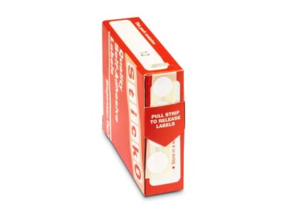 Round Adhesive Pricing Labels,     White, Box Of 1000, 12mm - Standard Image - 2