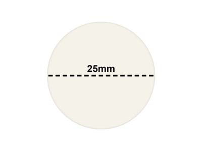 Round Adhesive Pricing Labels,     White, Box Of 1000, 25mm - Standard Image - 3