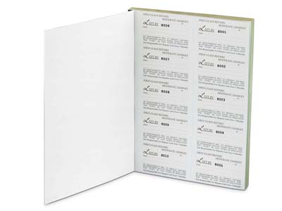 Duplicate Repair Book 8001-9000,   1000 Self Duplicating Tickets, A4  Size