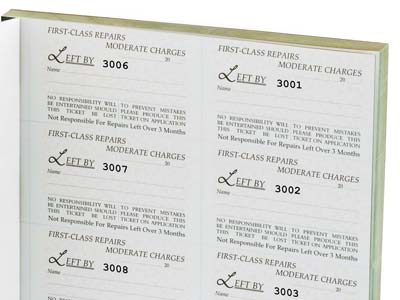 Triplicate Repair Book 3001-3500,  500 Self Duplicating Tickets, A4   Size - Standard Image - 4