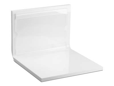 White Gloss Acrylic L Display Stand - Standard Image - 1