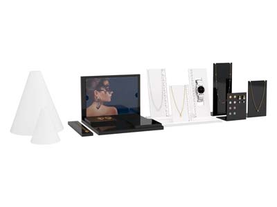 Black Gloss Acrylic Square Display Stand - Standard Image - 5