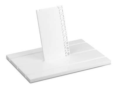 White Gloss Acrylic Display Base   Stand Small - Standard Image - 2