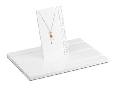 White Gloss Acrylic Display Base   Stand Small - Standard Image - 3