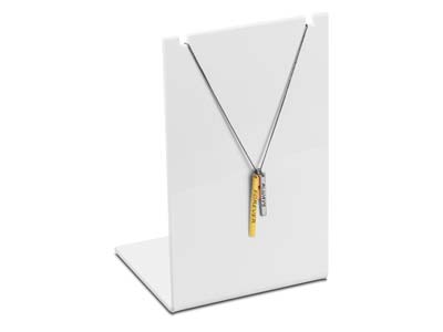 White Gloss Acrylic Necklace       Display Stand Small - Standard Image - 2