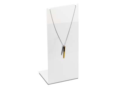 White Gloss Acrylic Necklace       Display Stand Medium - Standard Image - 2