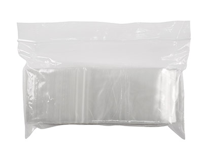 Clear Plastic Bags Extra Small     35x60mm Resealable Pack of 100 - Standard Image - 2