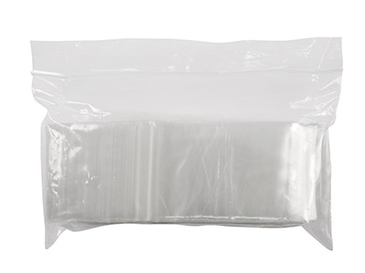Clear Plastic Bags Extra Small     35x60mm Resealable Pack of 100 - Standard Image - 2