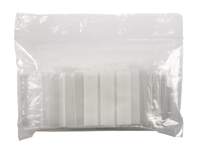 Plastic Bags With Write On Strips  Extra Small 35x60mm Resealable     Pack of 100 - Standard Image - 2