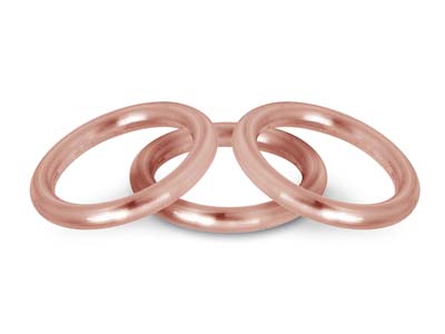 9ct Red Gold Halo Wedding Ring     2.0mm, Size I, 1.9g Heavy Weight,  Hallmarked, Wall Thickness 2.00mm, 100% Recycled Gold - Standard Image - 2