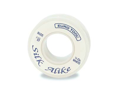 Silk Alike Thread White, Size 0,   132.6m Spool - Standard Image - 1
