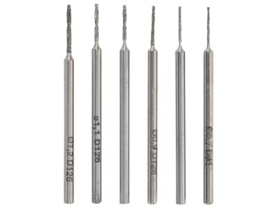 Techniquetrade Diamond Shank     Drill Set Of 6, 0.7mm - 1.2mm