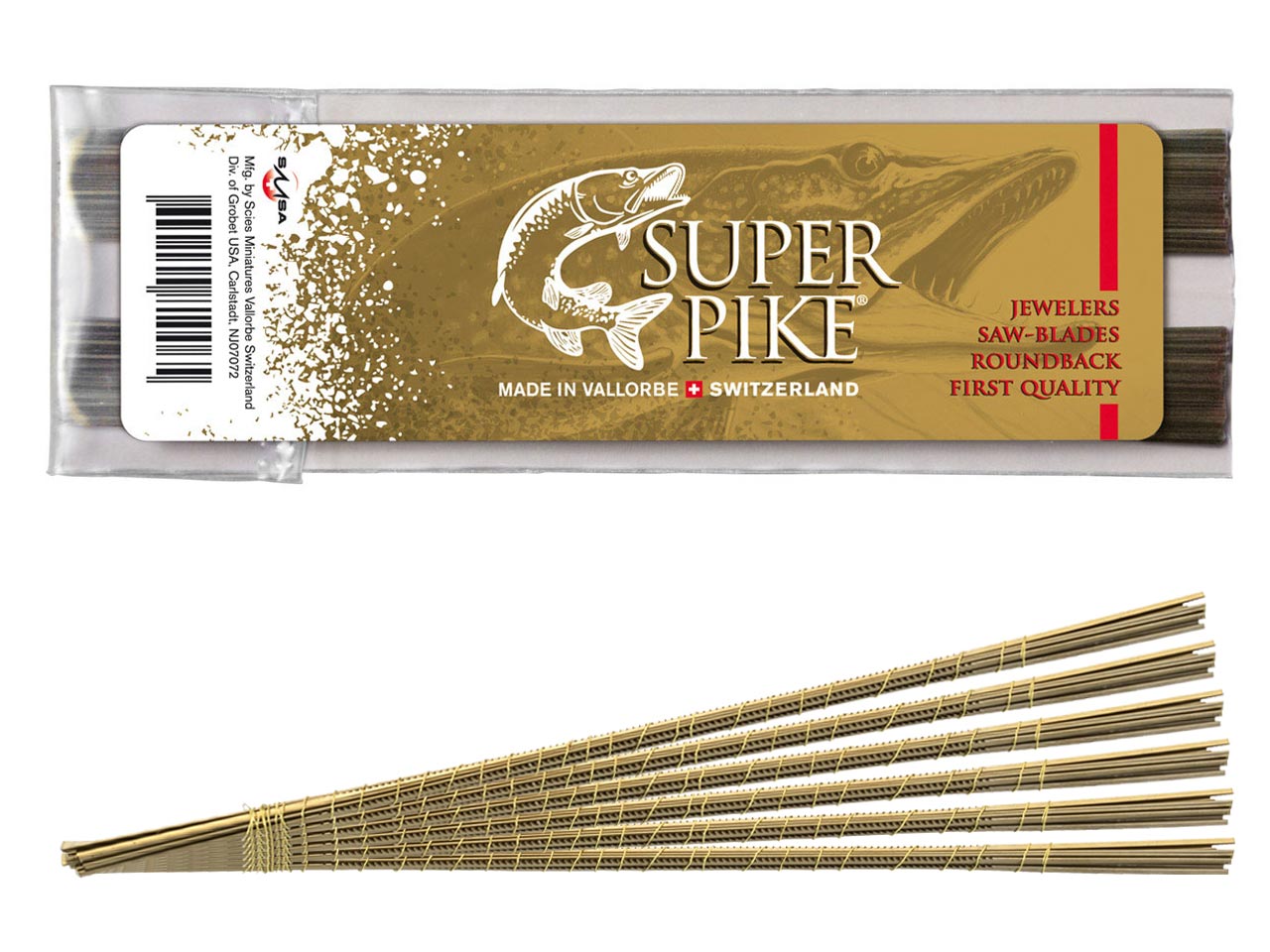 Super Pike Swiss Saw Blades Grade 6/0 Bundle 12