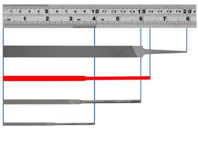 Vallorbe Needle File, Barrette,    160mm/6'', Cut 2 - Medium Grade - Standard Image - 5