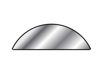 Vallorbe Needle File, Half Round,  160mm/6'', Cut 2 - Medium Grade - Standard Image - 4