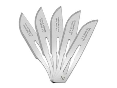 Swann Morton Scalpel Blades No.10, Pack of 5 - Standard Image - 3