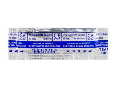 Swann Morton Scalpel Blades No.10, Pack of 5 - Standard Image - 4