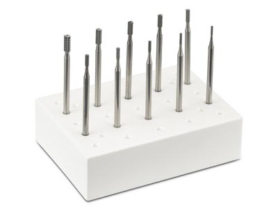 Techniquetrade Cylinder Cross    Burr Set Of 10, 0.9mm - 2.7mm