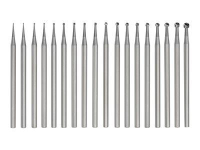 Technique™ Carbide Round Burr Set Of 18, 0.4mm - 2.5mm - Standard Image - 3