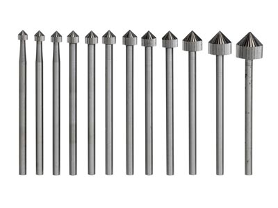 Technique™ Stone Setting Burr Set Of 12, 3.0mm - 8.0mm - Standard Image - 3