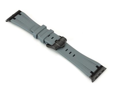 Grey Silicone Strap For Apple      Watch, Compatible With 38/40/41mm  Models - Standard Image - 2