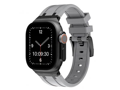 Grey Silicone Strap For Apple      Watch, Compatible With             42444549mm Models