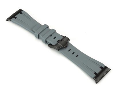 Grey Silicone Strap For Apple      Watch, Compatible With             42/44/45/49mm Models - Standard Image - 2