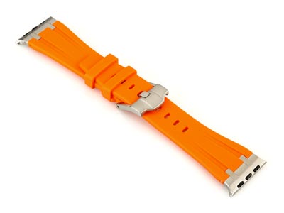 Orange Silicone Strap For Apple    Watch, Compatible With 38/40/41mm  Models - Standard Image - 2