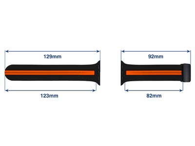 Black And Orange Dual Tone Silicone Strap For Apple Watch, Compatible   With 42/44/45/49mm Models - Standard Image - 4