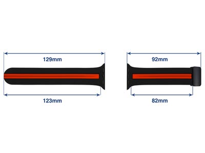 Black And Red Dual Tone Silicone   Strap For Apple Watch, Compatible  With 42/44/45/49mm Models - Standard Image - 4