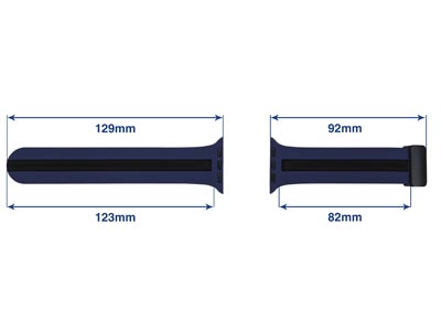 Navy And Black Dual Tone Silicone  Strap For Apple Watch, Compatible  With 42/44/45/49mm Models - Standard Image - 4