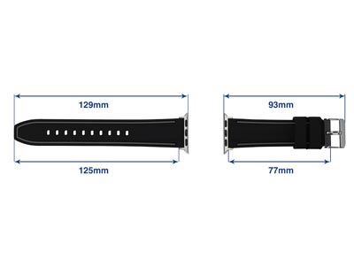 Black And Grey Dual Tone Silicone  Strap For Apple Watch, Compatible  With 38/40/41mm Models - Standard Image - 4