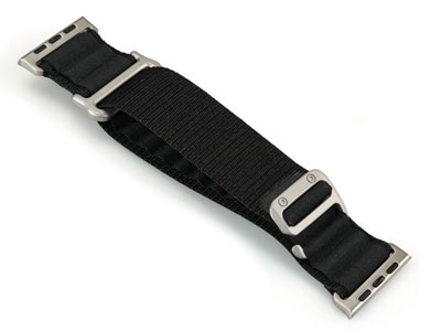 Black Fabric Strap For Apple Watch, Compatible With 38/40/41mm Models - Standard Image - 2