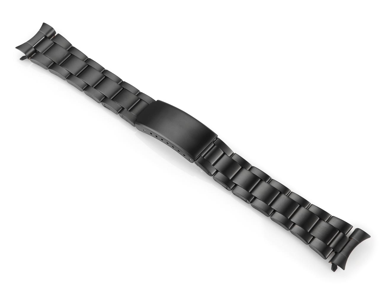 Black stainless steel watch bracelet 12 16mm cooksongold