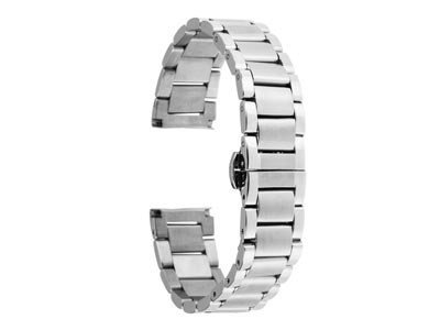 Stainless Steel Watch Bracelet,    Centre Clasp, 20mm - Standard Image - 1