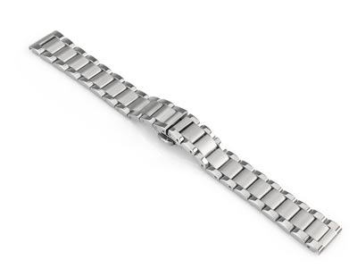 Stainless Steel Watch Bracelet,    Centre Clasp, 20mm - Standard Image - 2
