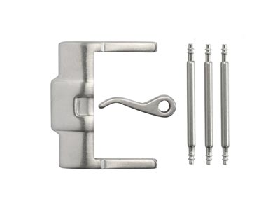 Silver Brushed Buckle 18mm - Standard Image - 2