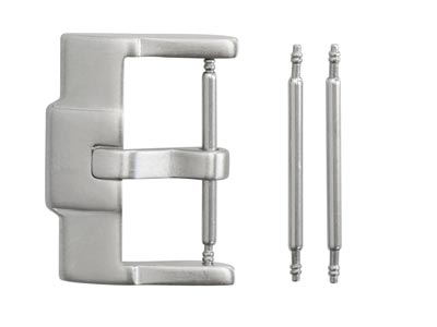 Silver Brushed Buckle 20mm - Standard Image - 2