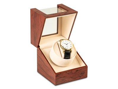 Watch Winder Brown Wood, Single - Standard Image - 2